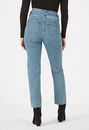Belted Front Seam Straight Jeans