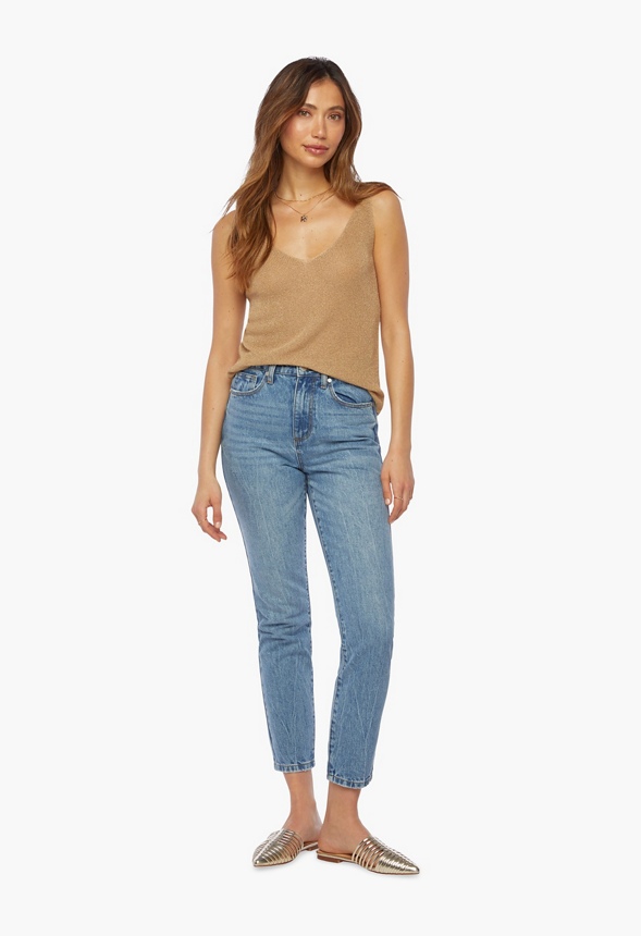 High-Waisted Vintage Tapered Jeans