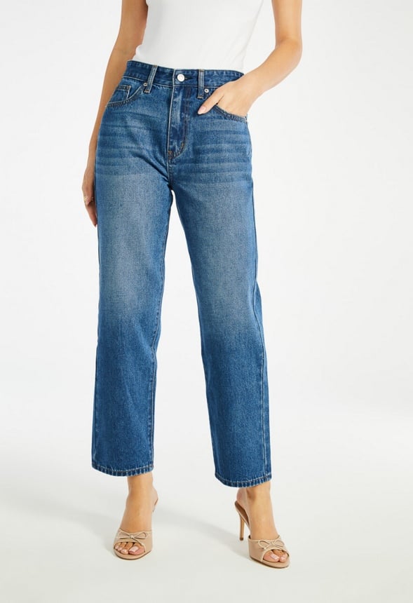 Jack High Rise Ankle Straight Leg Jeans