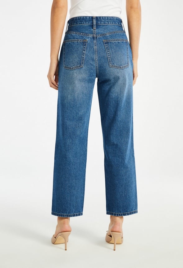 Jack High Rise Ankle Straight Leg Jeans