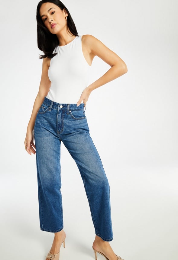 Jack High Rise Ankle Straight Leg Jeans