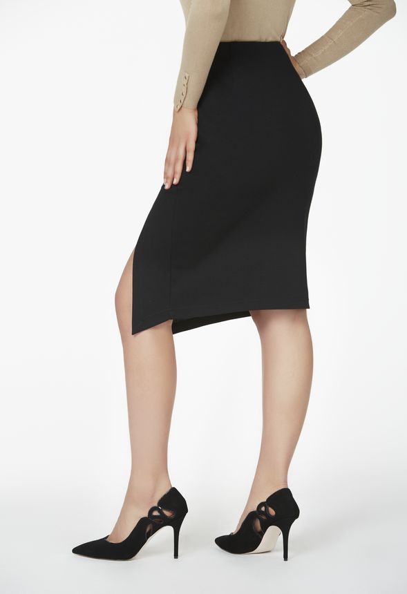 Black pencil skirt 2024 with side zip