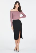 Side Slit Midi Skirt