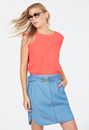 Chambray Belted Skirt