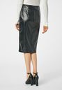 Faux Leather Wrap Skirt