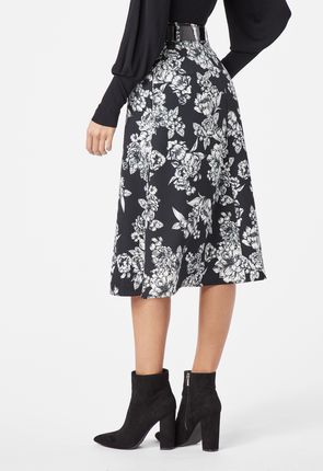 Belted Midi Skirt