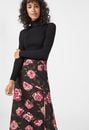 Asymmetrical Hem Midi Skirt