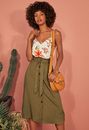 Paperbag Midi Skirt