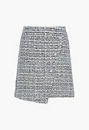 Crossover Tweed Mini Skirt