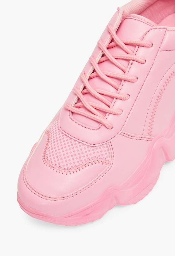 Baby pink hot sale chunky trainers