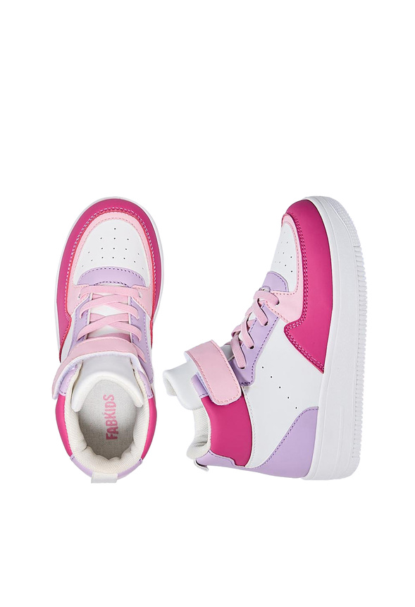 Pieced High Top Basketball Sneaker Shoes in Pink - Get great deals at ...