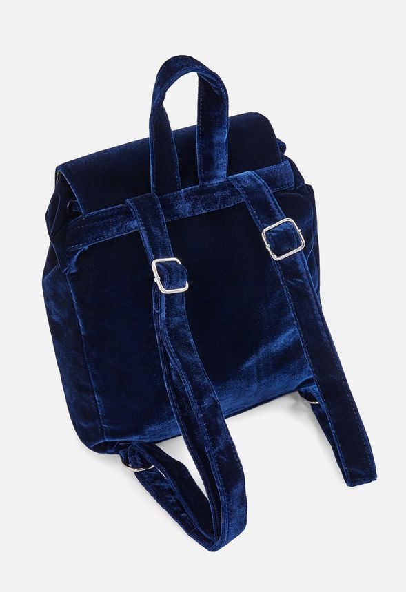 Blue velvet outlet backpack