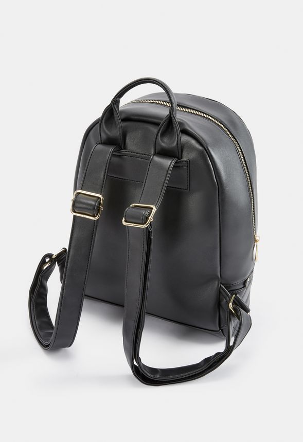 Quilted Queen Backpack Bags in Black Get great deals at JustFab