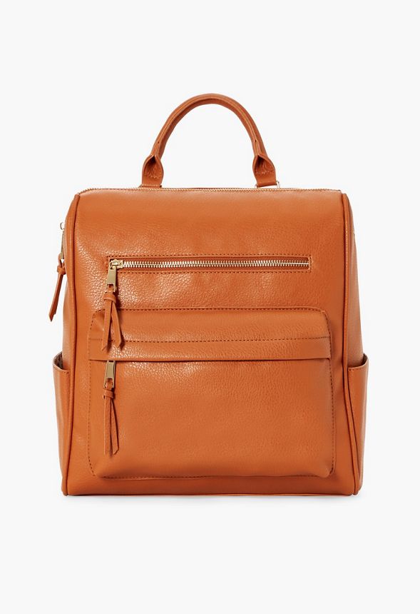 Multi Compartment Backpack Bags in Cognac - Get great deals at JustFab