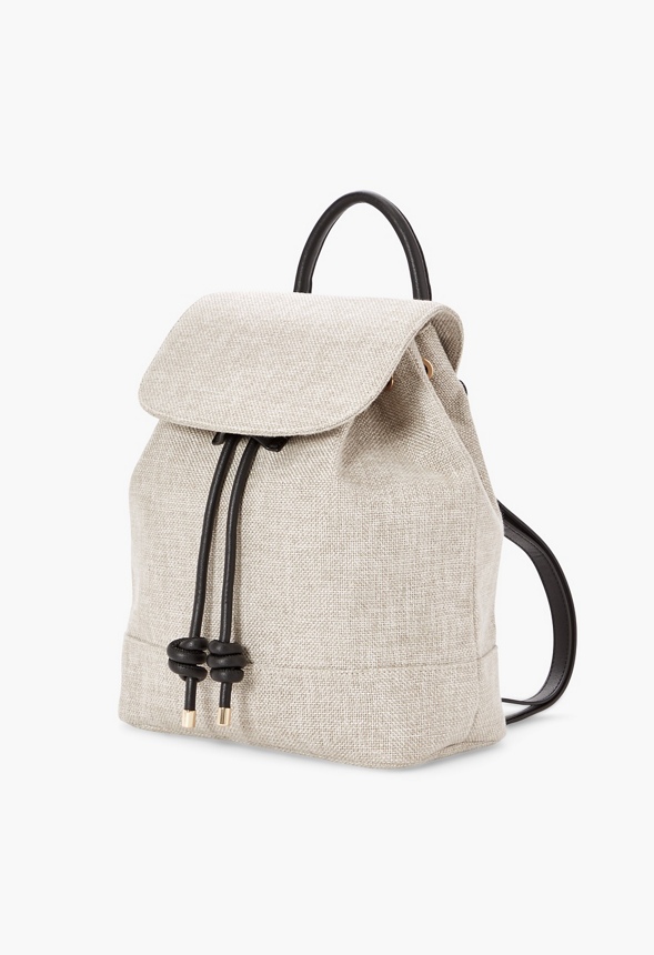 Sacs Sac dos cordon de serrage en LINEN BLACK Livraison