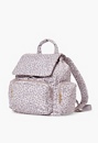 Puffy Nylon Multi Zipper Pocket Backpack