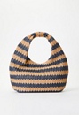Stripe Crochet Raffia Bag