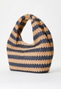 Stripe Crochet Raffia Bag