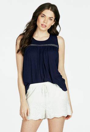 Embroidered Drawstring Short