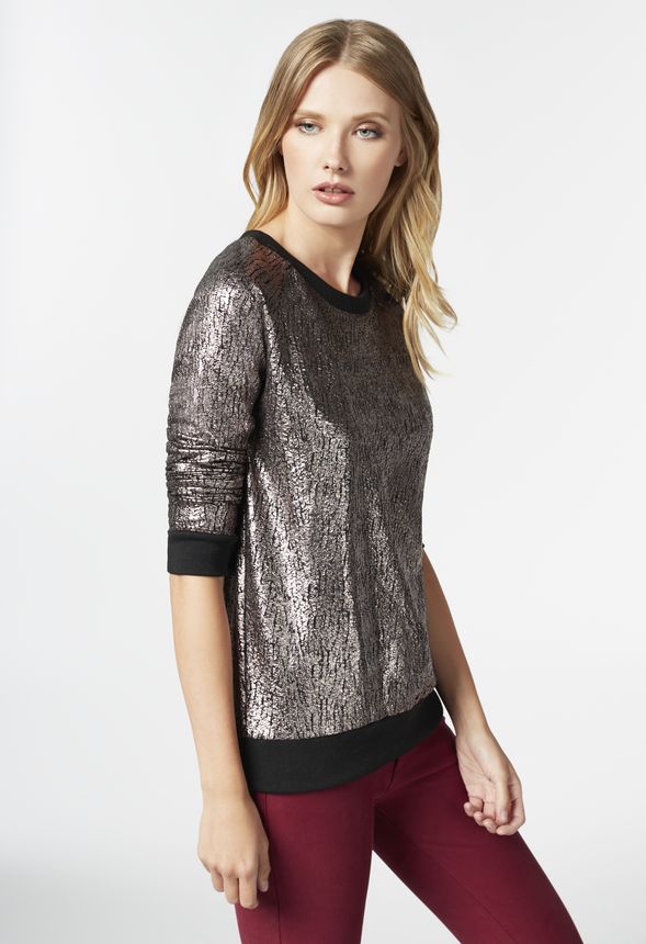 Cracked Metallic Jumper
