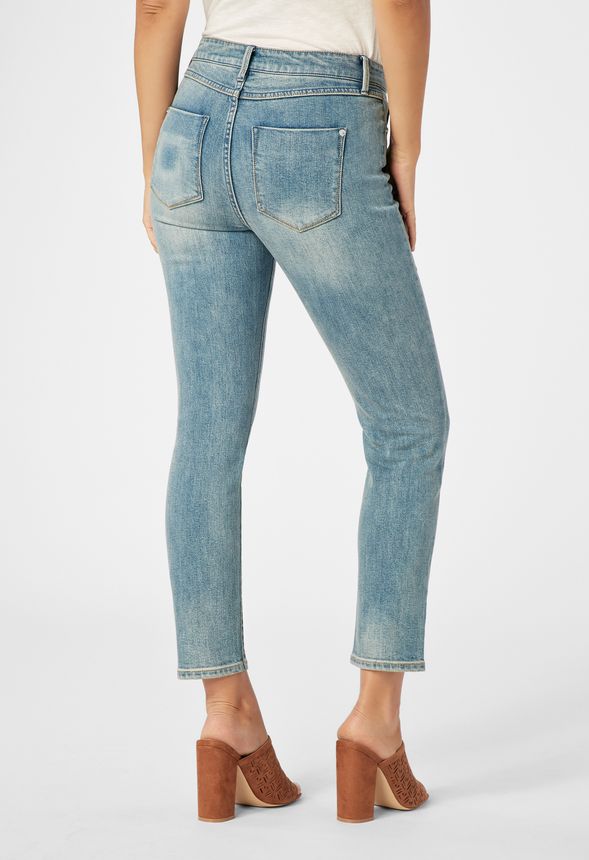 High-Waisted Vintage Skinny Jeans