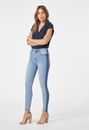 High-Waisted Side Stripe Skinny Jeans