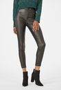 High-Waisted Coated Skinny Trousers