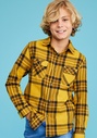 Yellow Plaid Flannel Shirt