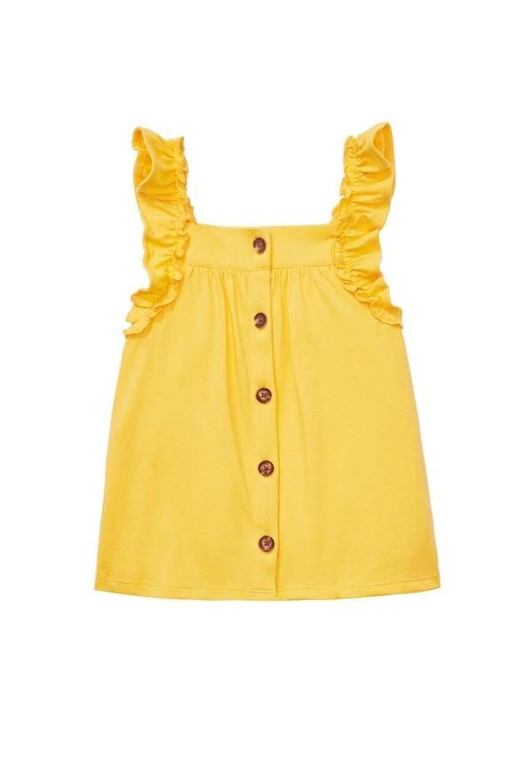 Ruffle Button Down Tank Top