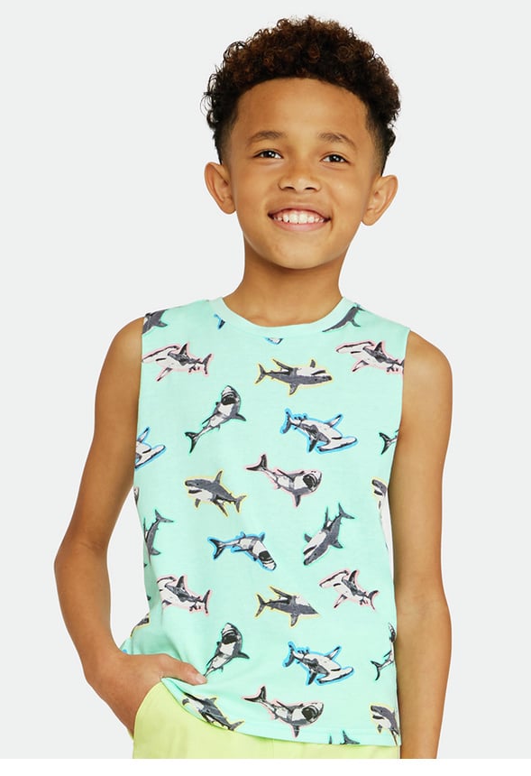 Shark Print Tank Top