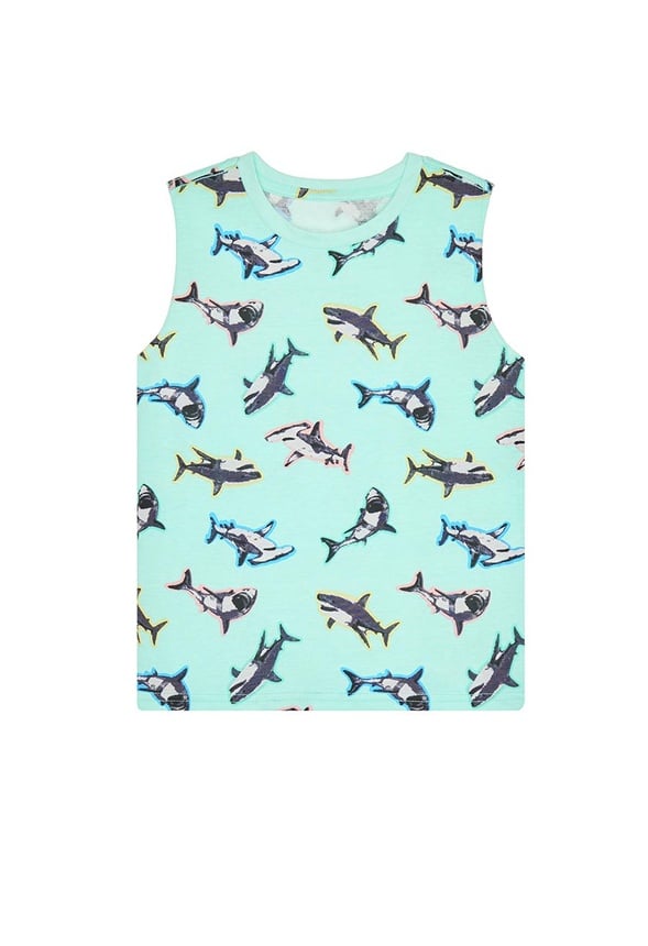 Shark Print Tank Top