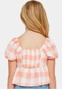 Gingham Cropped Babydoll Top