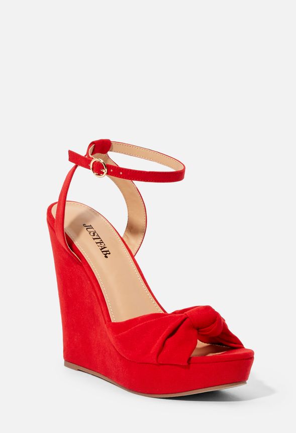 Maddison Keilabsatzsandalen Schuhe In Cherry Red Gunstig Online Kaufen Im Justfab Shop Deutschland