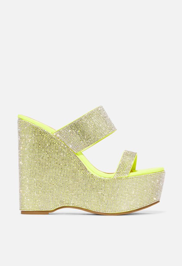 rhinestone wedge shoes