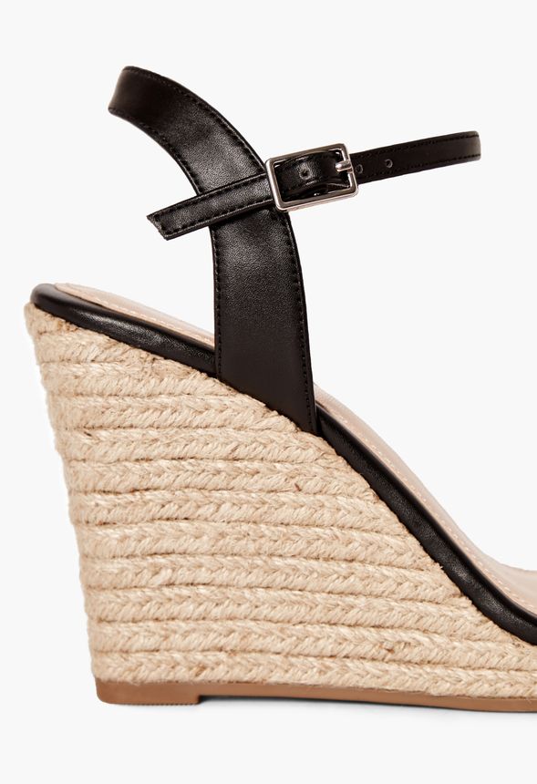 Chaussures Espadrilles compensées Lani en Noir Livraison gratuite sur JustFab