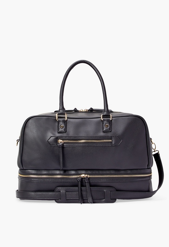 Multi Compartment Weekender Bag Bags in Black - Get great deals at JustFab