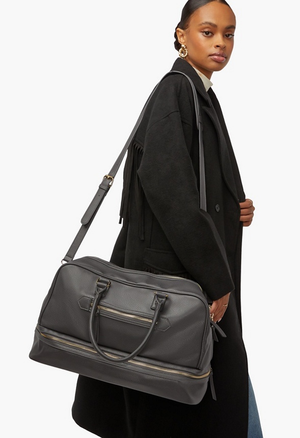 Multi Compartment Weekender Bag Bags in Black - Get great deals at JustFab