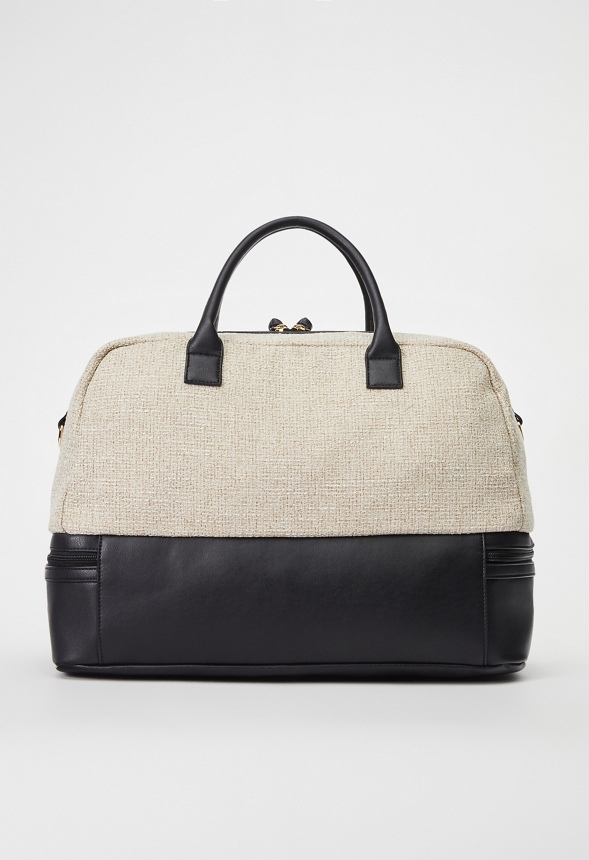 Sacs Sac Weekender Avec Compartiment à Chaussures en Linen/ Black -  Livraison gratuite sur JustFab