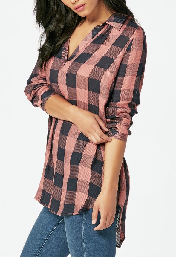 Plaid Pullover Tunic