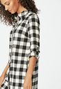 Longline Flannel Tunic