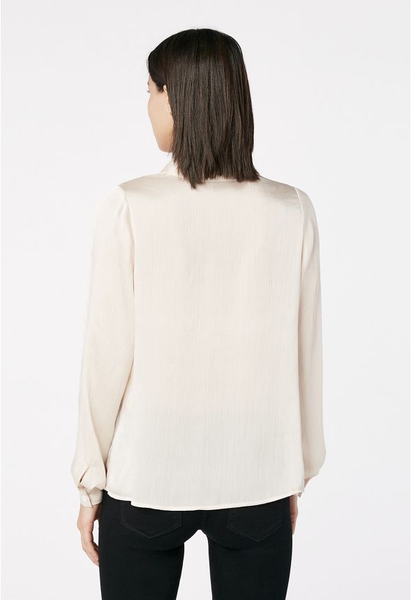 Slit Sleeve Blouse Clothing in Off White - Get great deals at JustFab