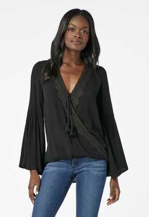 CROCHET SURPLICE TOP