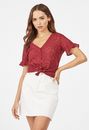 Button Front Eyelet Blouse