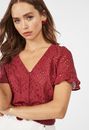 Button Front Eyelet Blouse