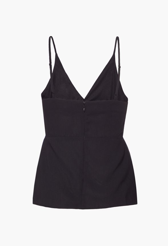 Ruffle Front Cami Clothing in Black - Get great deals at JustFab