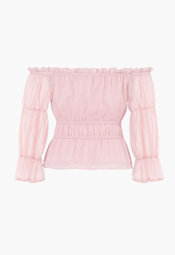 Pale pink best sale chiffon top