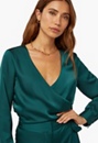 Satin Wrap Top