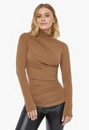 Ruched Mock Neck Top