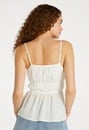 Stripe Jacquard Peplum Top