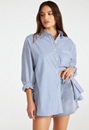 Oversized Men's Shirt With Piping